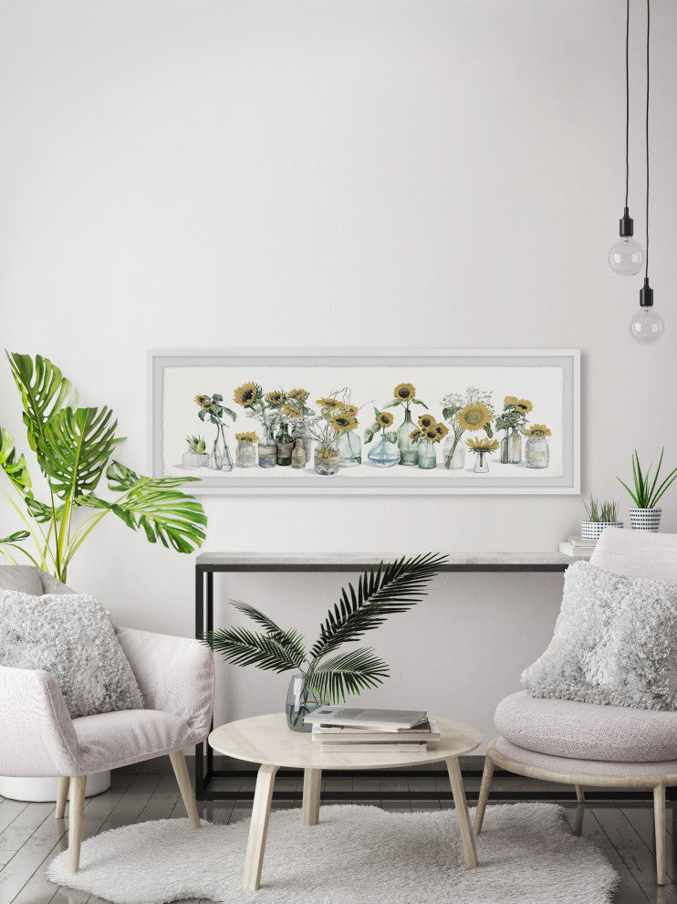 "Lovely Sunflowers" Framed Painting Print