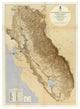 "Map of The San Joaquin, Sacramento and Tulare Valleys, 1873" Paper Art, 28"x38"