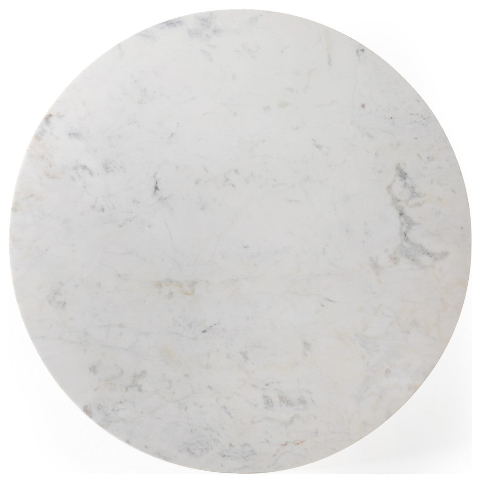 Helen Round Bistro Table-Polished White