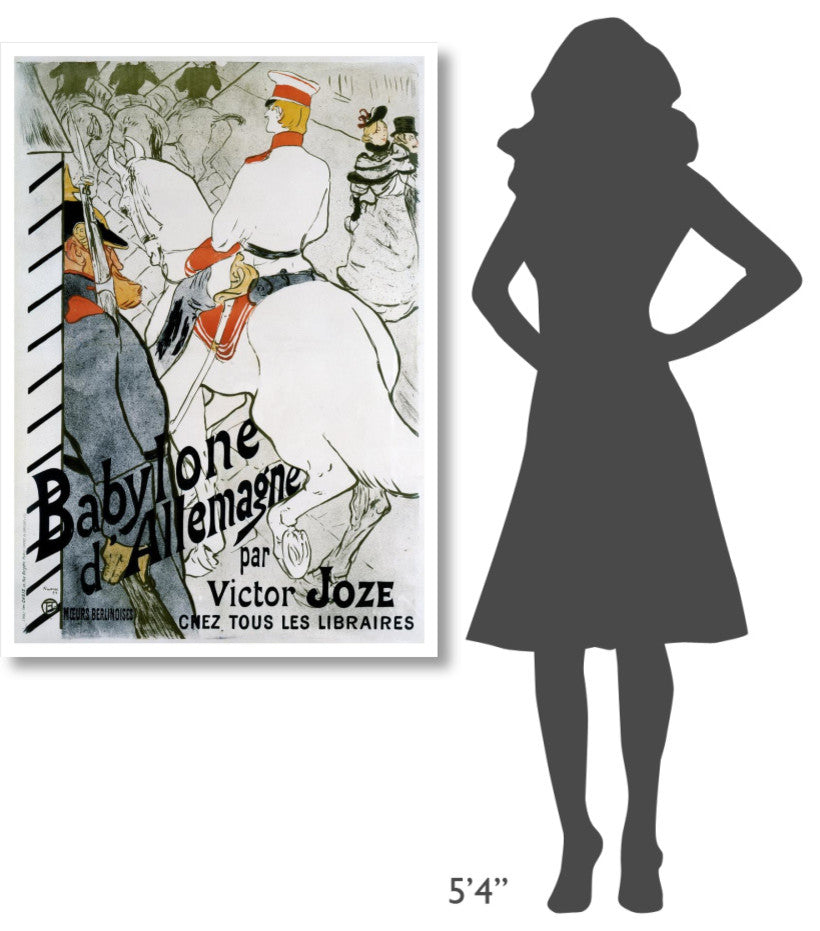 "Babylone dï¿½Allemagne" Digital Paper Print by Henri Toulouse-Lautrec, 33"x46"