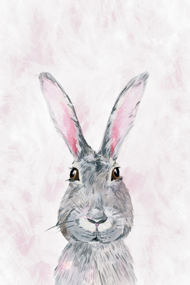 "Happy Rabbit II" Painting Print on Wrapped Canvas, 40"x60"