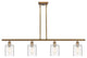 Innovations 516-4I-BB-G1113-LED 4-Light Island Light, Brushed Brass