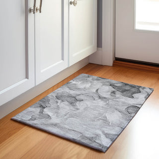 Premium Machine Washable Mayfield AMF504 Gray 1'8" x 2'6" Rug