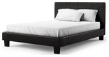 Furniture of America Ramone Faux Leather King Platform Bed in Espresso
