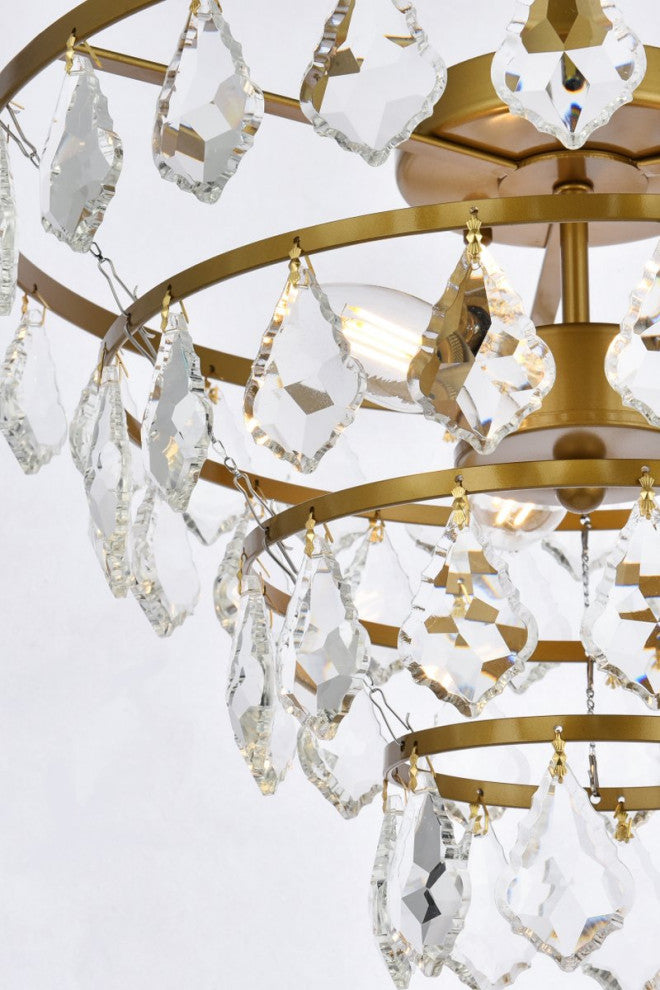 Evan 16" Flush Mount, Brass