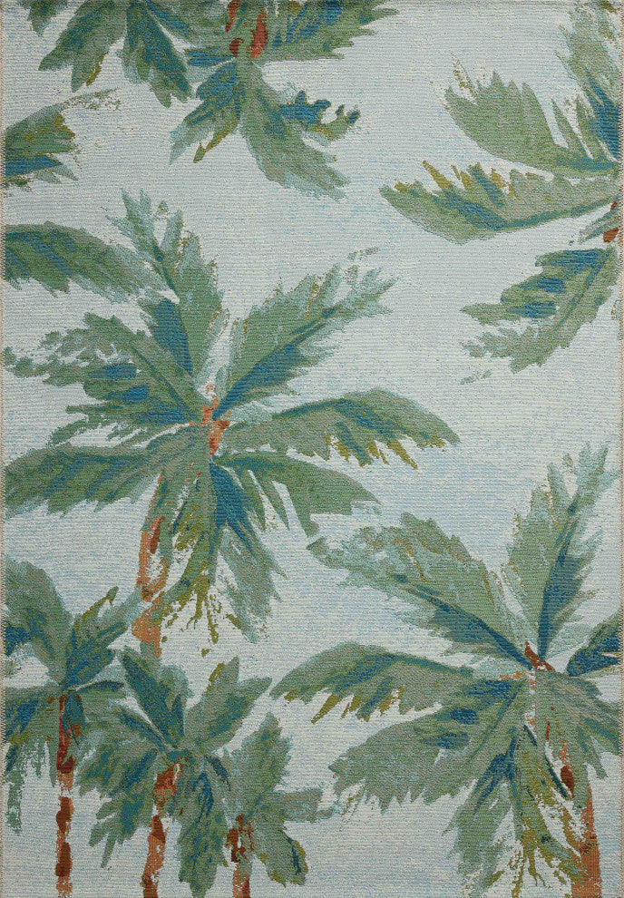 Loloi Botanical Sky / Green 18" x 18" Sample Rug