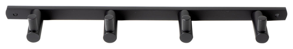 ALFI brand AB9528-BM Black Matte Wall Mounted 4 Prong Robe / Towel Hook