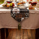 Decorative Table Runner Brown Satin 14"x108", Persian, Floral Niloufar