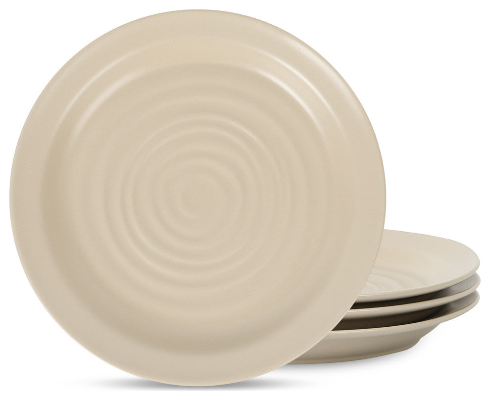 Stone Lain Orbit Stoneware Salad Plate Set of 4, Beige