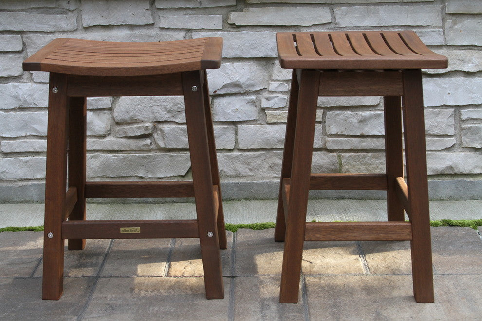Counter Height Eucalyptus Stool, Set of 2