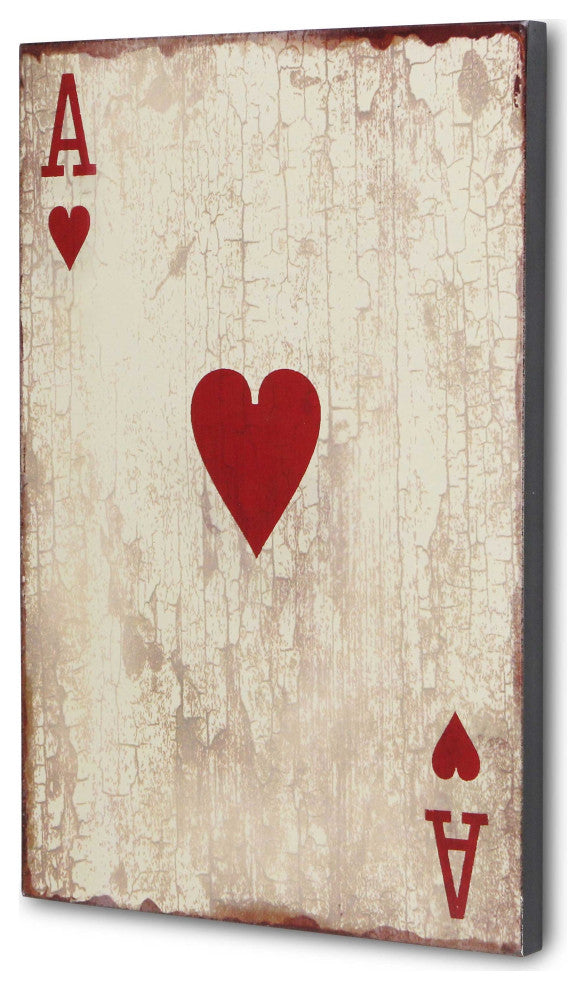 "Ace Of Hearts" Wooden Wall Decor