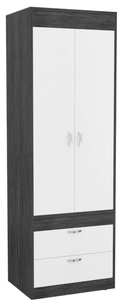 Armoire Tarento, Bedroom, Smoky Oak / White