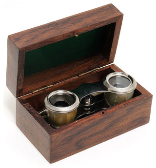 Opera Glasses W Mop In Wood Box