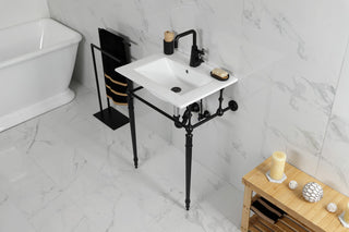 Fauceture KVPB24187W1MB 24" Console Sink, Legs, Single Hole
