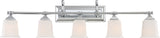 Nicholas 5-Light Bath Vanity, Polished Chrome