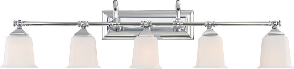 Nicholas 5-Light Bath Vanity, Polished Chrome