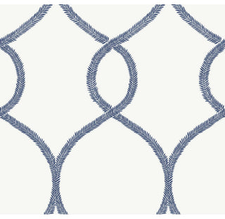 Laurel Leaf Ogee Wallpaper