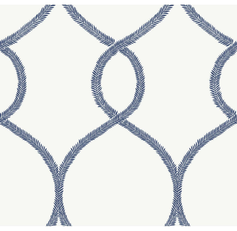 Laurel Leaf Ogee Wallpaper