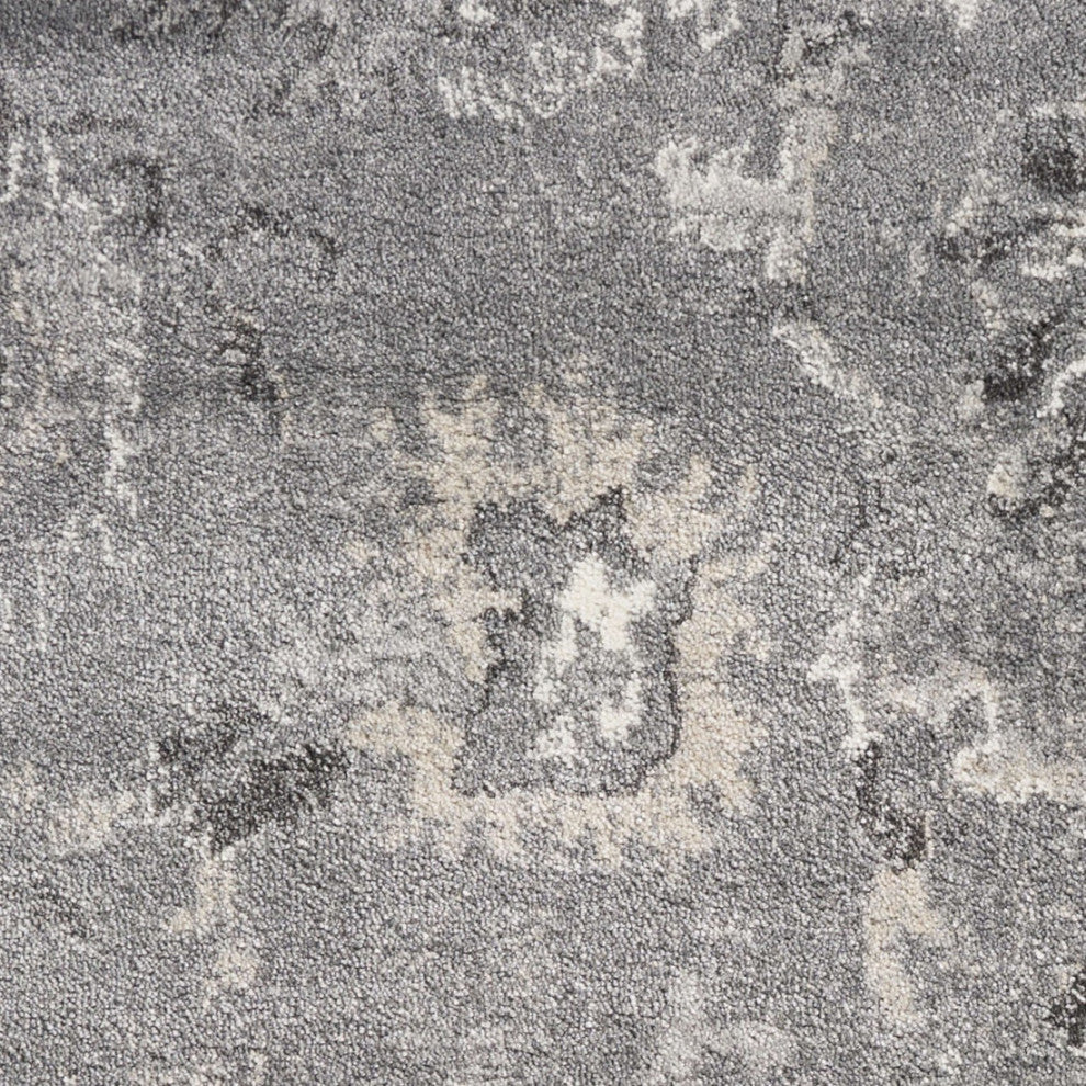 KAS Hue 4708 Gray Farrah Area Rug, 2'2"x7'6" Runner