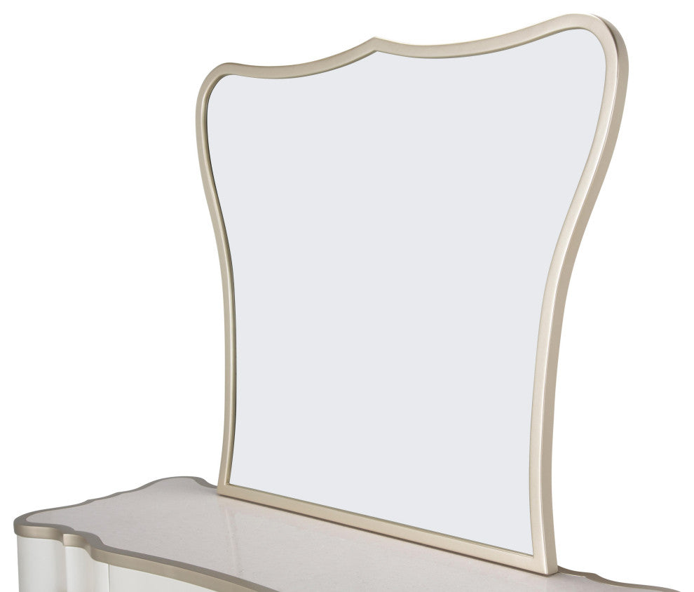 London Place Vanity with Mirror - Creamy Pearl