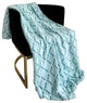 Plutus Light Blue Diamond Faux Fur Throw Blanket, 70"L x 90"W Twin