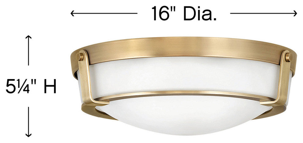Hinkley Hathaway Medium Flush Mount, Heritage Brass