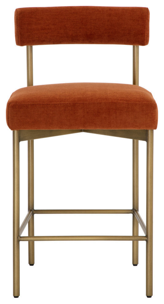 Seneca Counter Stool Antique Brass Danny Rust