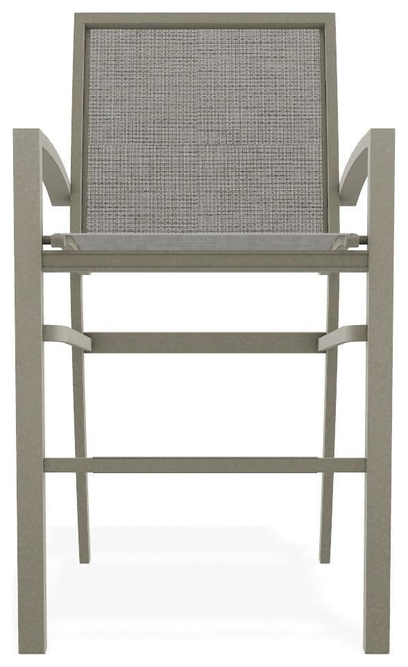 Kendall Sling Bar Height Stackable Outdoor Stool, Burke/Storm