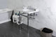 Kingston Brass LMS30MB1 30" Carrara Marble Console Sink, Legs