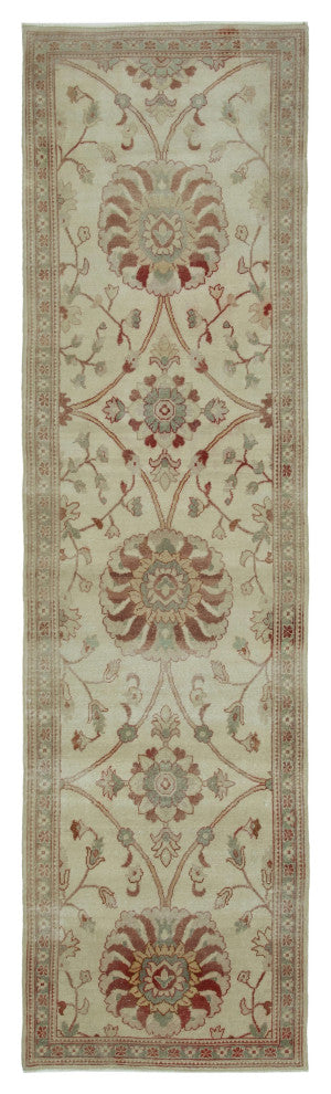 Rug N Carpet - Hand-Knotted Oriental 2' 11" x 10' 4" Runner Oushak Area Rug