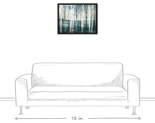 Birch Tree Marsh Canvas Wall Art,, 24"x18", Framed