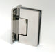 Frameless Tub Shower Door 60"x30" Low Iron, Polished Stainless Steel, Round Corn
