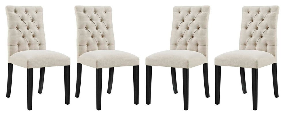 Duchess Dining Chair Set of 4, Beige