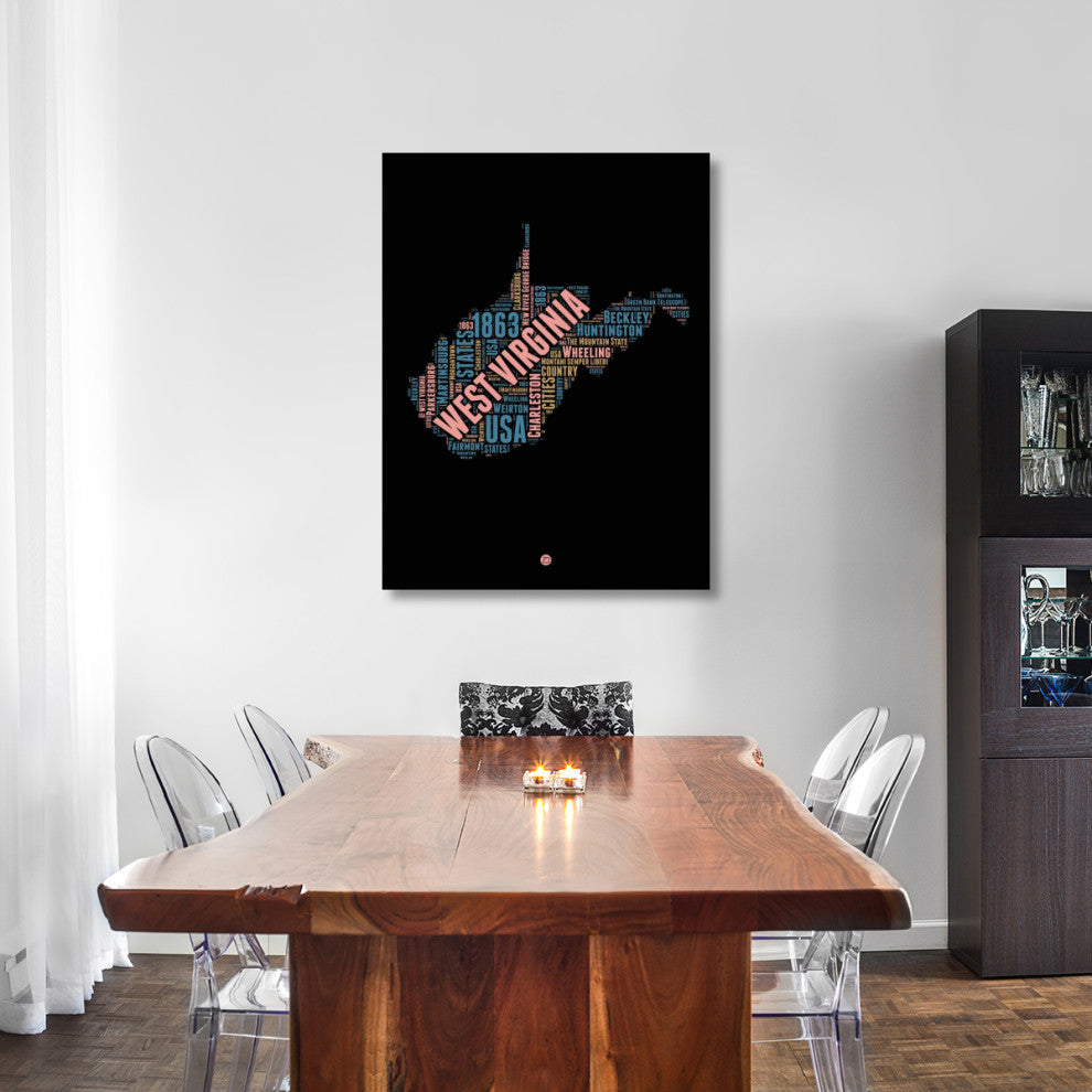 "West Virginia Word Cloud 1" Fine Art Print