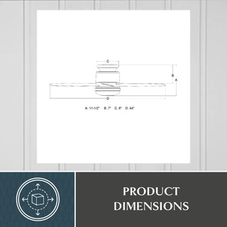 Armon Flush Mount 44" Ceiling Fan With LED Light Kit and Remote, Black