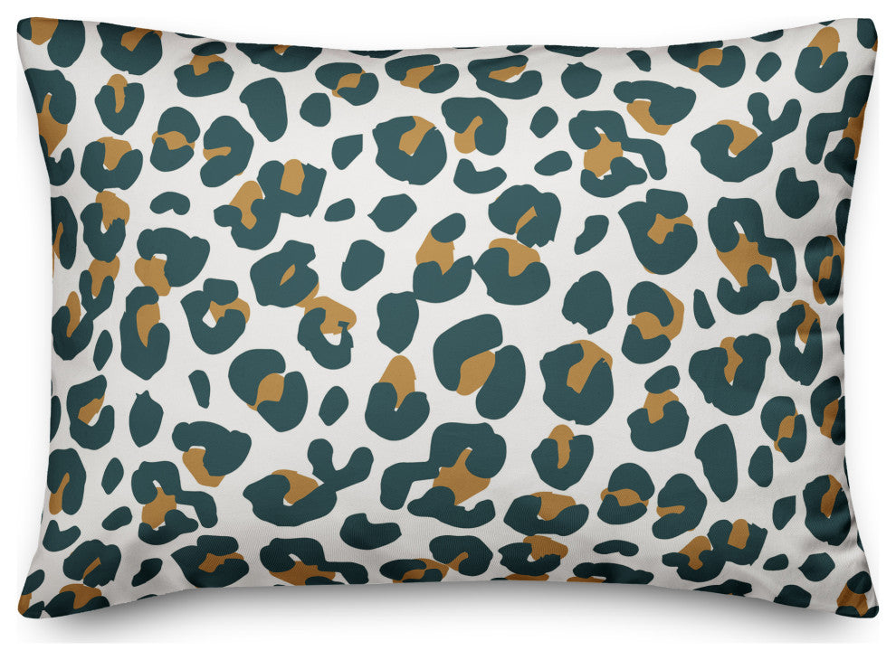 White Leopard 20x14 Spun Poly Pillow