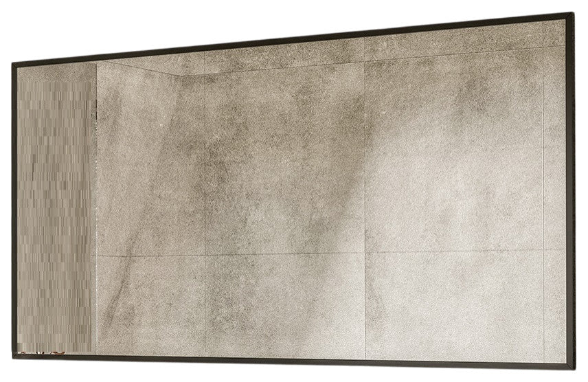 Eviva Black 60" x 30" Rectangular Black Metal Framed Mirror
