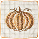 18" Fall Embroidered Pumpkin Pillow Cover