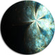 Glittering Gold Purple Fractal Flower, Floral Disc Metal Wall Art, 23"