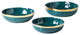 3-Piece Stone Lain Florian Porcelain Serving Bowl Set, Green