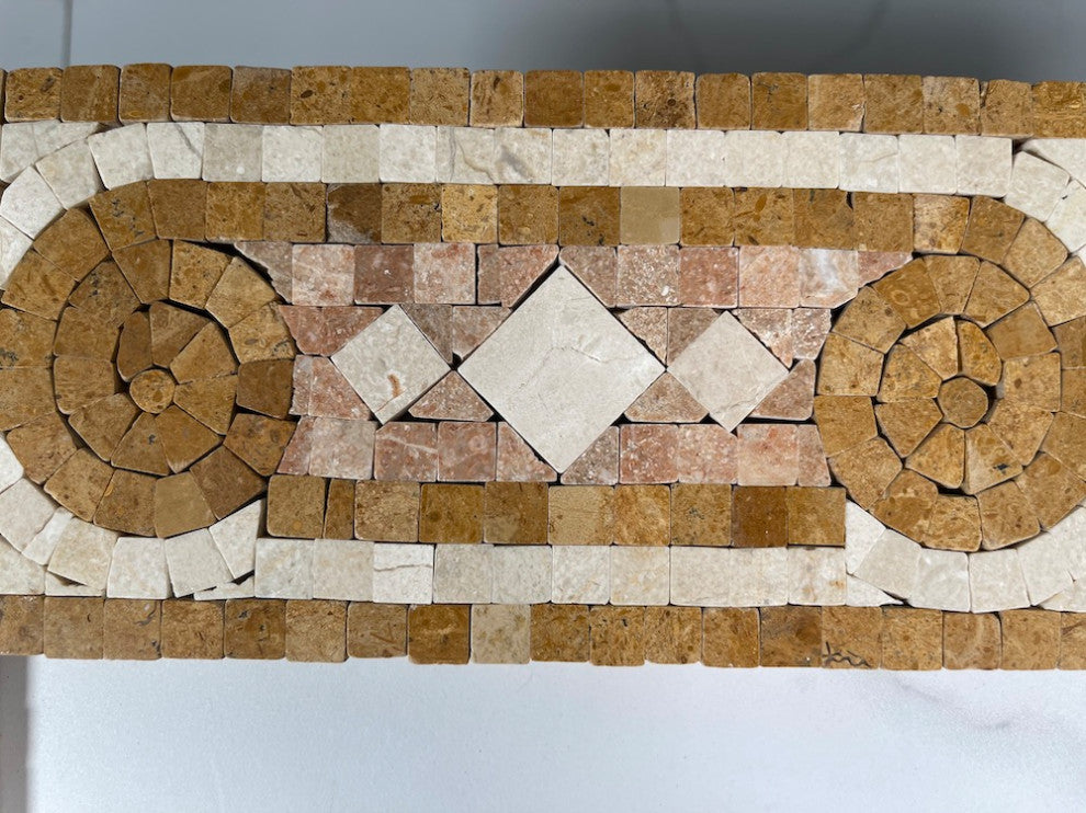 Marble Mosaic Border Listello Tile Treasure Gold 3.9x15.7 Polished, 1 piece
