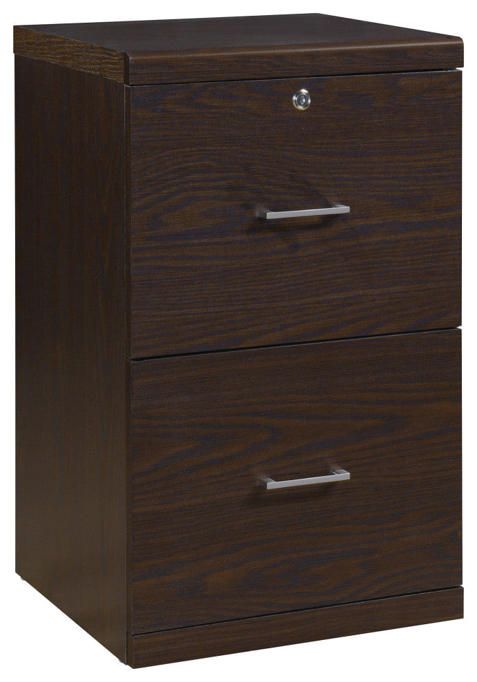 Alpine 2-Drawer Vertical File With Lockdowel Fastening System, Espresso Finish