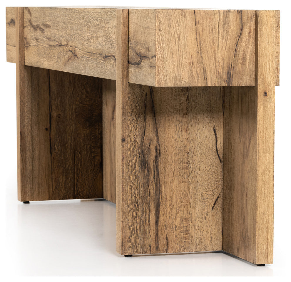 Bingham Console Table, Rustic Oak Veneer