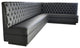 L Shaped Tufted Banquette, Upholstered Dining Banquette, Custom, A 84"xB 84"