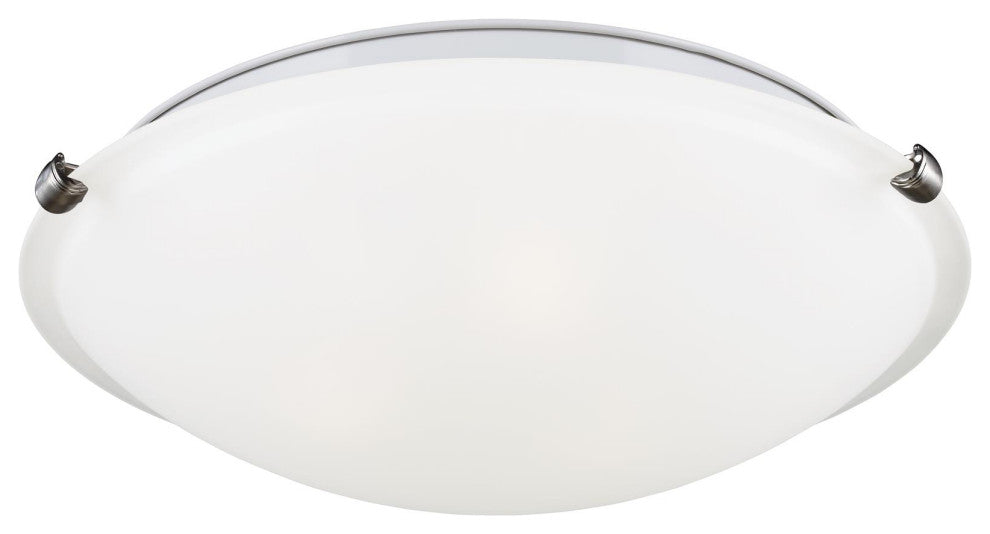 3-Light Ceiling Flush Mount, Brushed Nickel