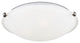 3-Light Ceiling Flush Mount, Brushed Nickel