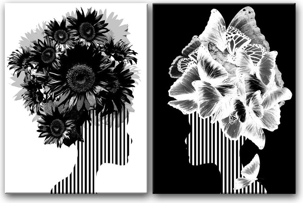 Wrapped Canvas 'Mod Swag II' 2 Piece Wall Decor, 2-Piece Set, 20"x32"