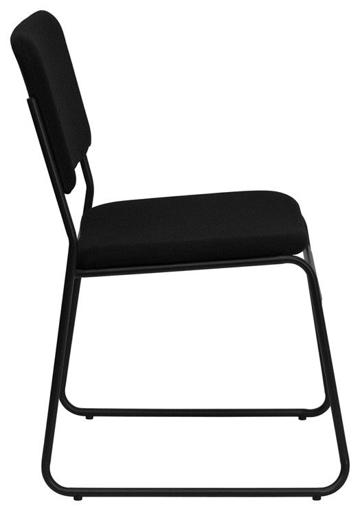 Flash Furniture Hercules Sled Base Stacking Chair in Black