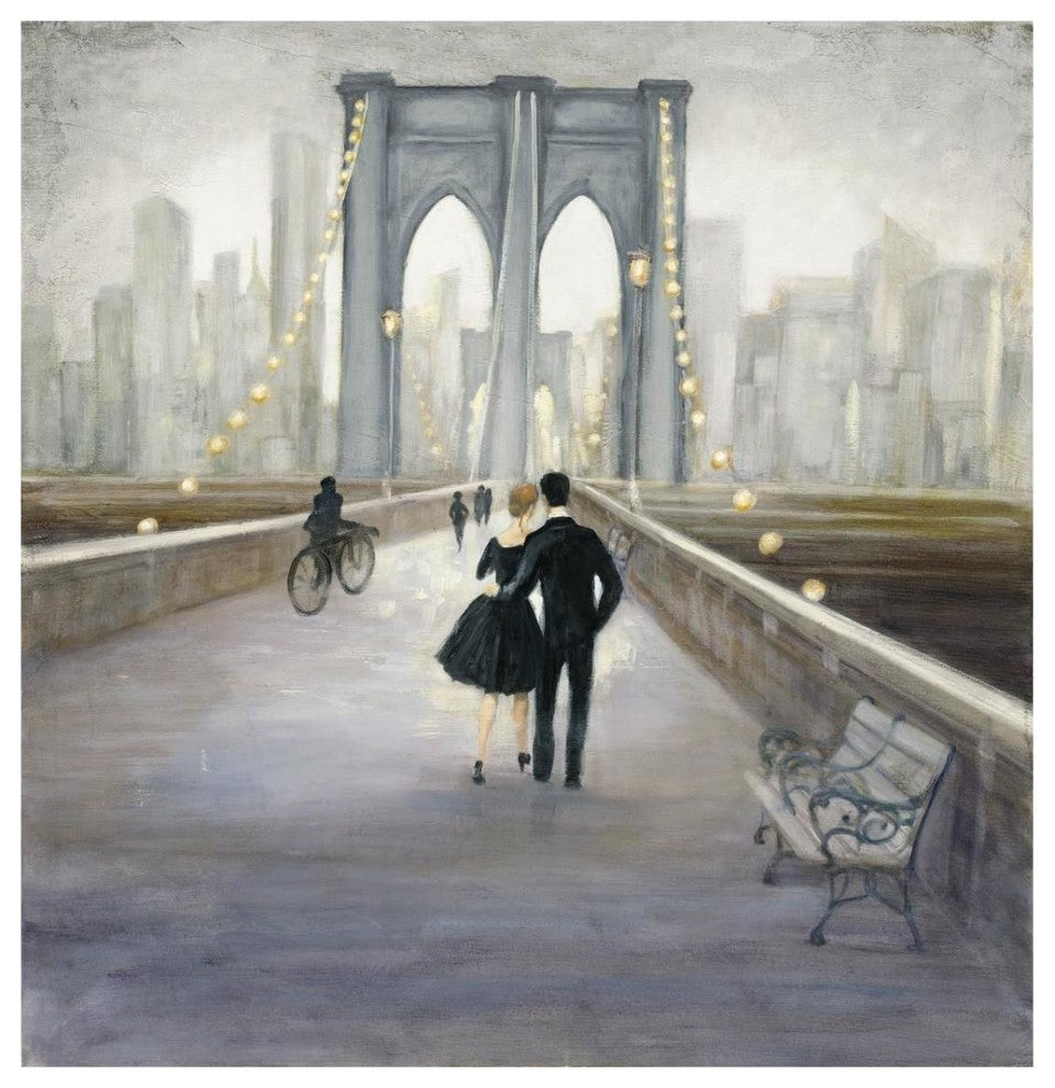 "Bridge to NY v.2" Digital Paper Print by Julia Purinton, 32"x32"