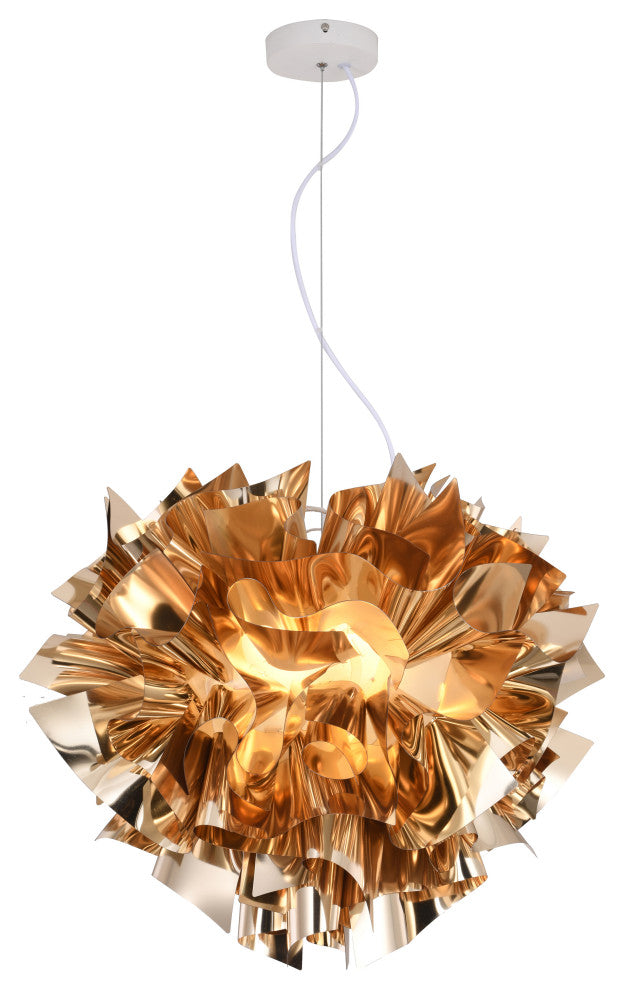 Bethel International DLS103C23G 1 Light Chandelier, Shiny Gold